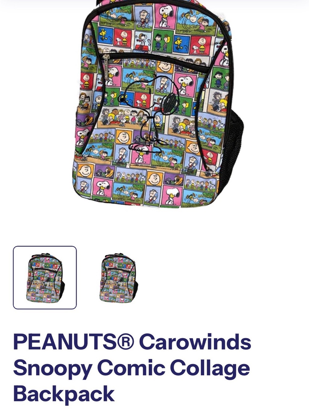 Peanuts Snoopy Comic Collage Backpack - Multicolor